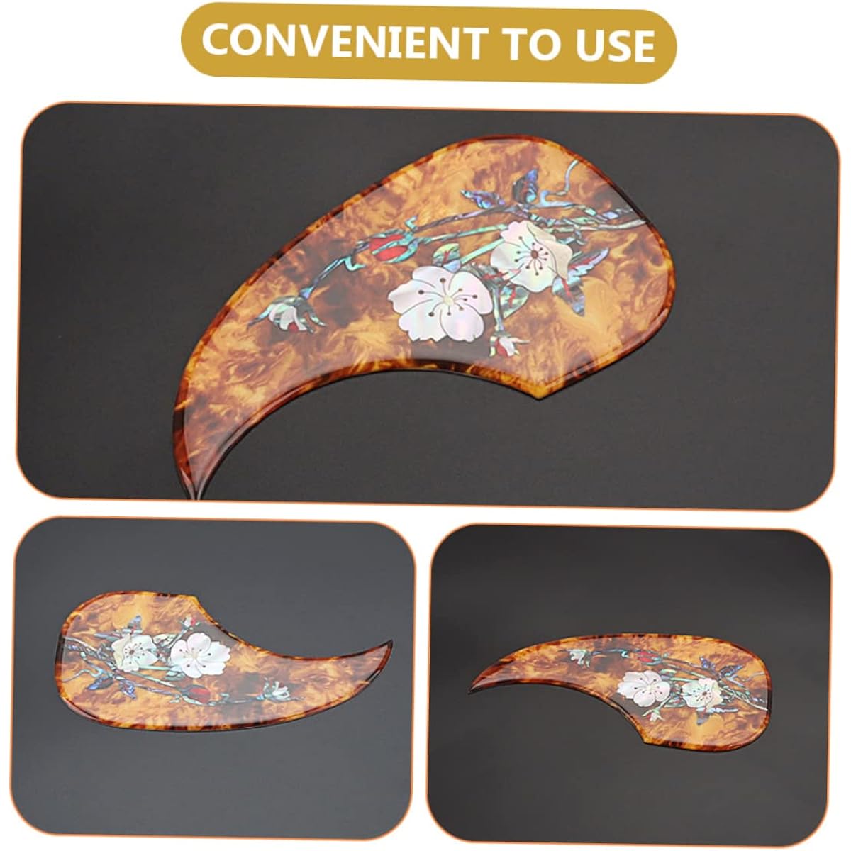 VICASKY 5pcs Guitar Pickguard Ukulele Accessories Guitar Parts Guitar Scratch Plate Acoustic Guitar Accessories Music Protective Plate Electric Guitar Sticker
