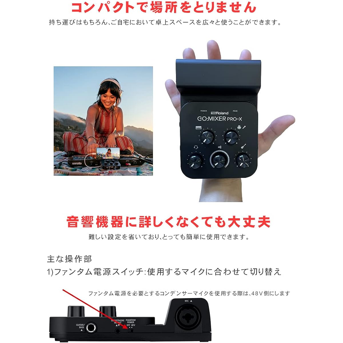 Roland GO:MIXER PRO-X (dynamic microphone set for both instruments and vocals)