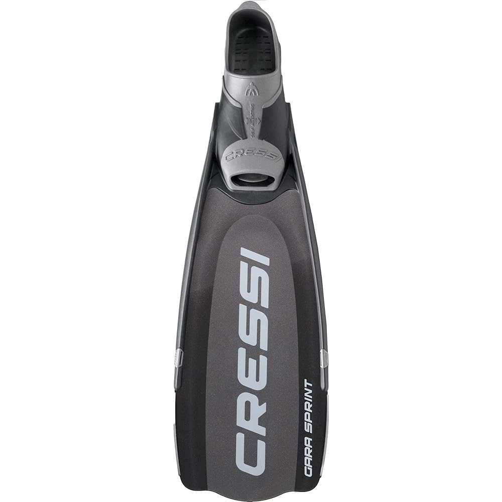 CRESSI Freediving Spearfishing Fin [GARA MODULAR SPRINT] Semi-long 29 degree inclined blade Self-adjust foot pocket [Genuine product]