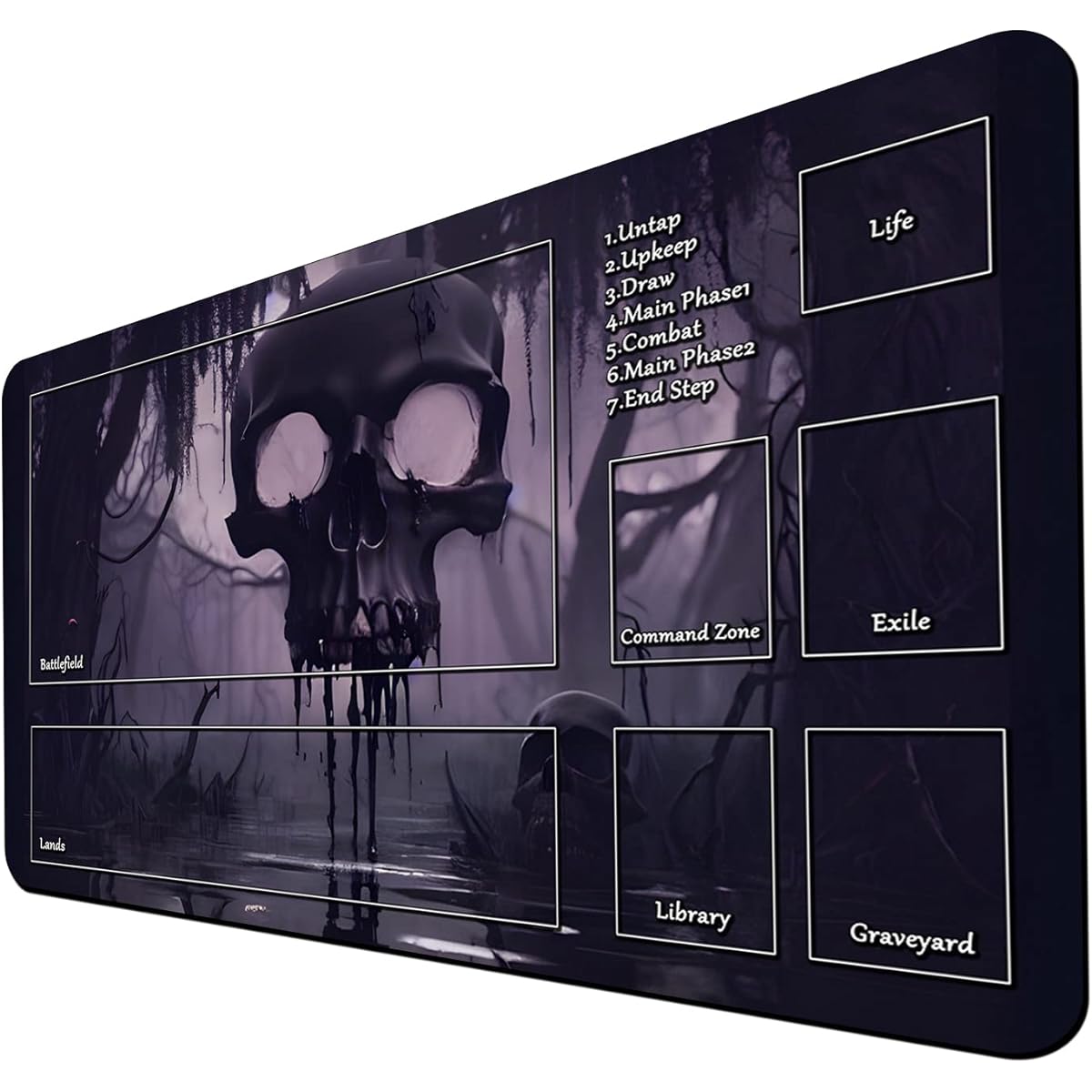 MTG Game Playmat Unique Design TCG Playmat MTG TCG 24 x 14 Inch Trading Cards Inked Game Playmat with Storage Bag