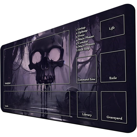 MTG Game Playmat Unique Design TCG Playmat MTG TCG 24 x 14 Inch Trading Cards Inked Game Playmat with Storage Bag