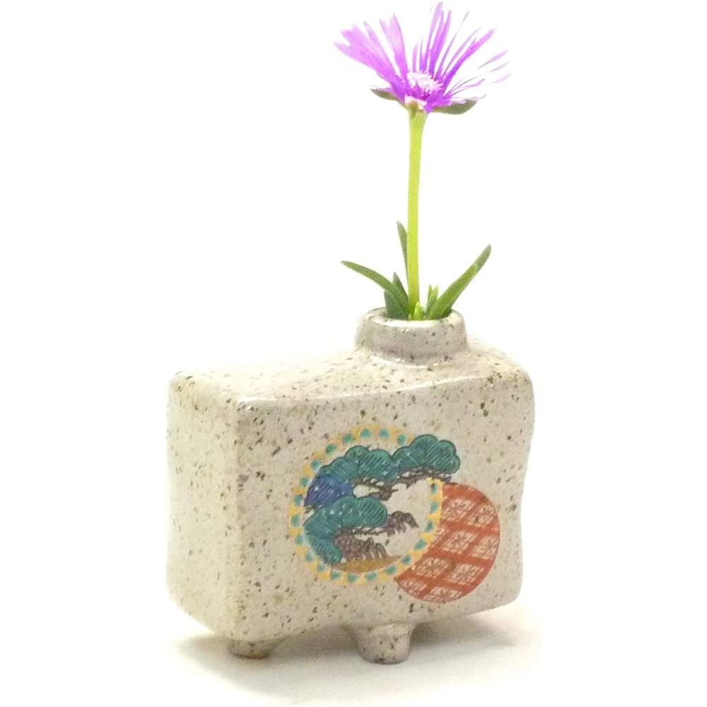 Kutani ware [single flower vase] Kanamaru Shochikubai