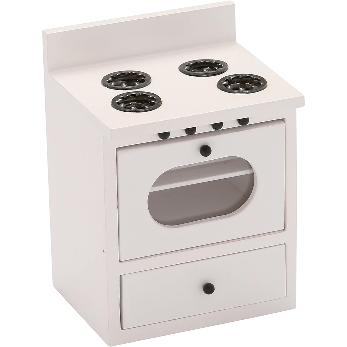 Dollhouse Kitchen Stove Miniature Dollhouse Oven 4 Burners Range 1/12 Scale