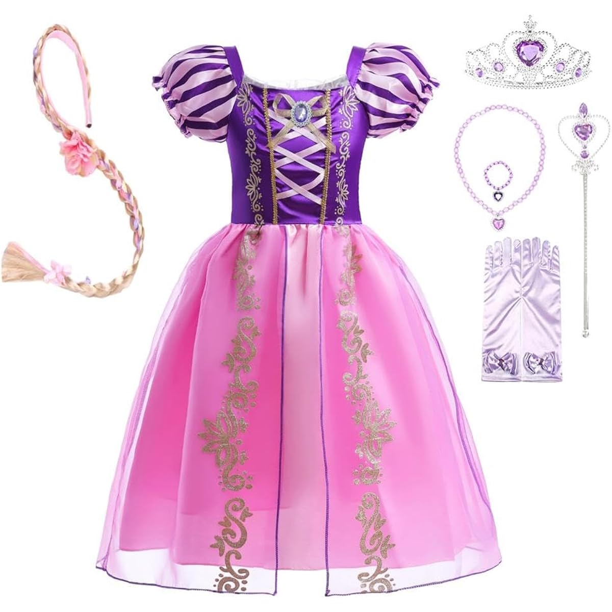 [Dressy Daisy] Kids Girls Princess Dress Rapunzel Style Costume Halloween Christmas Party