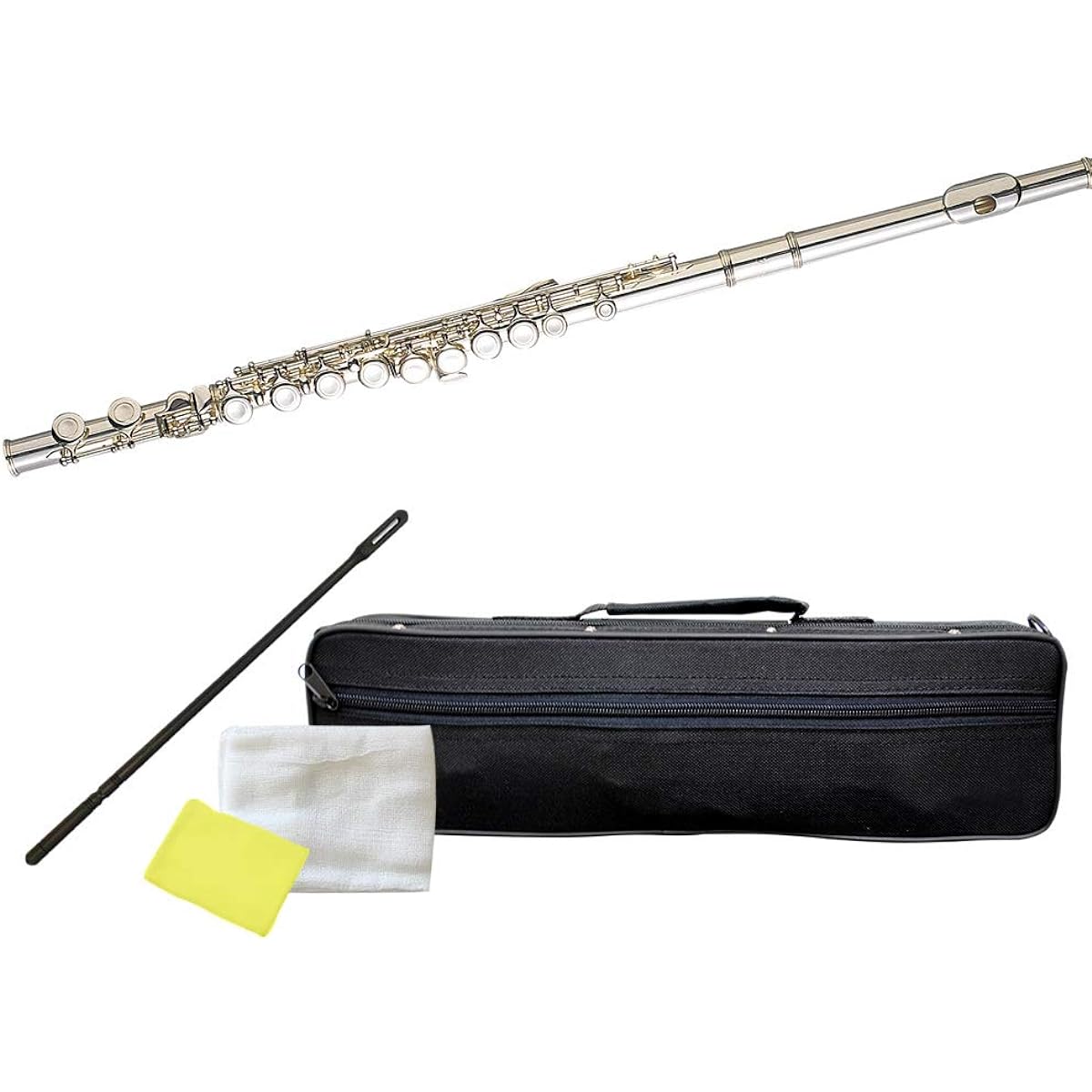 Soleil Flute SFL-2/SV Silver Covered Key