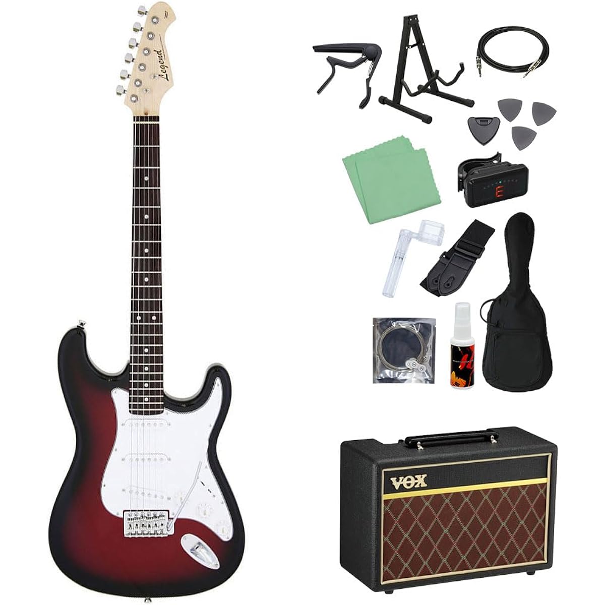 LEGEND LST-Z Electric Guitar Beginner 14-piece Set [With VOX Amplifier] RBS Stratocaster Type Legend