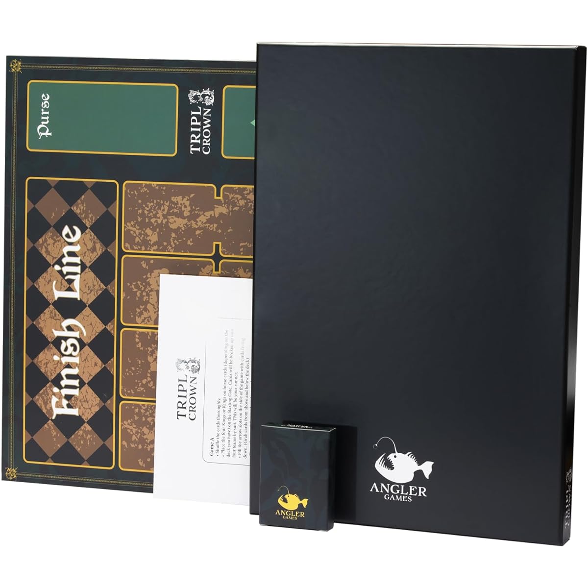 Angler Games TRIPL3 Crown - Boost Your Luck Tabletop Horse Racing Game with Spanish Cards