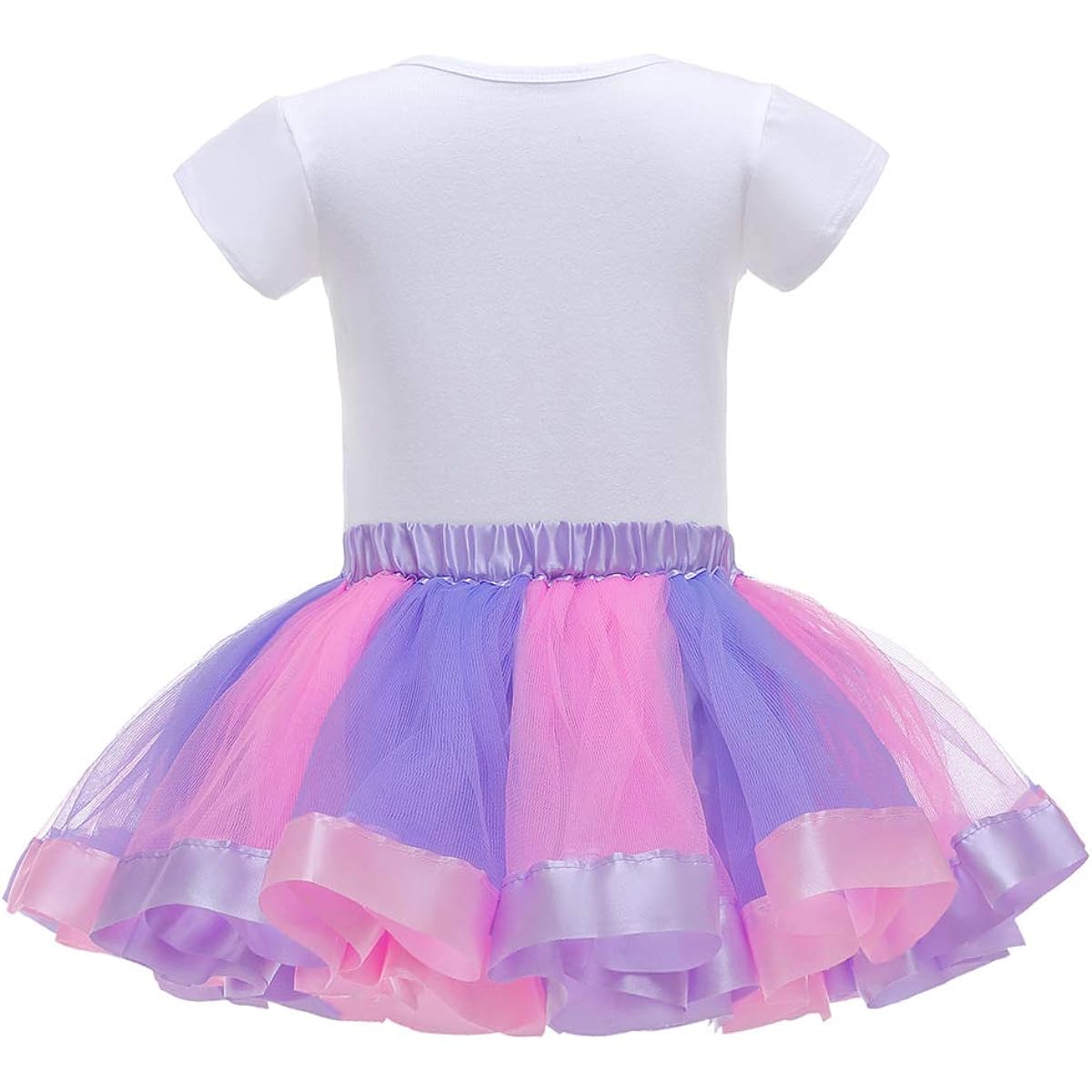 Unicorn Birthday Party Outfit for Little Girls - Unicorn Tutu Dress with Headband, Shirt and Satin Sash