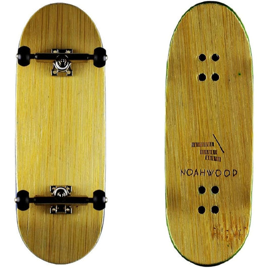 NOAHWOOD Fingerboard Complete Pro 6-ply Bamboo Handmade Fingerboard NW8.0 Deck (100x34mm 360 Flip Deck+NW3.0 King Truck 34mm Silver + Fingerbird iii Black Wheels) King of Skate Sandalwood