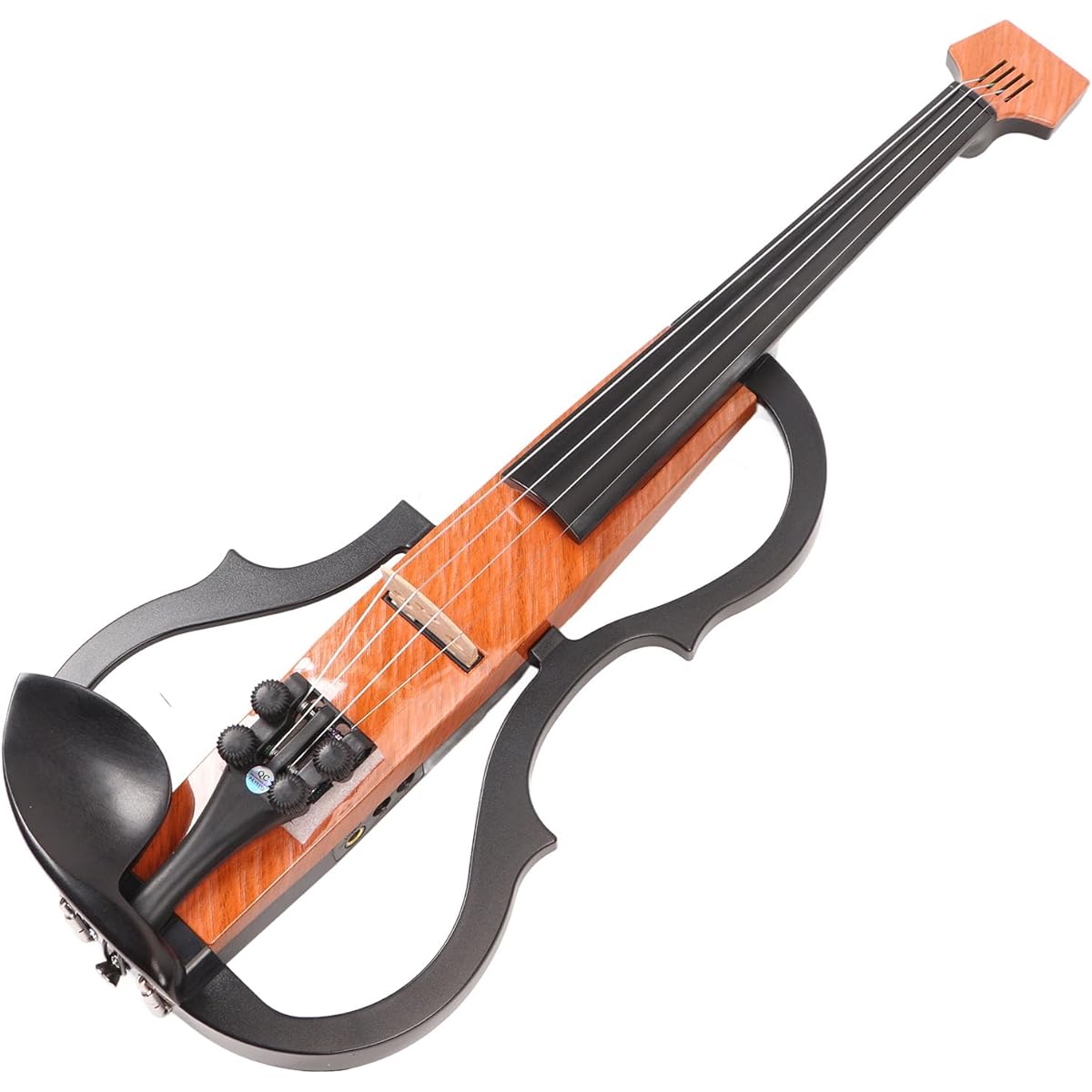 Silent Violin Set, 4/4 Adjustable Built-in Pickup Portable Silent Violin for Learning