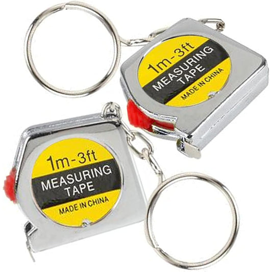 ArtCreativity 1.5" Tape Measure Keychain for Kids - Set of 12 - Functional Mini Tape Measurement with Stable Slide Lock - Birthday Party Favors Goodie Bag Filler Prizes for Boys and Girls