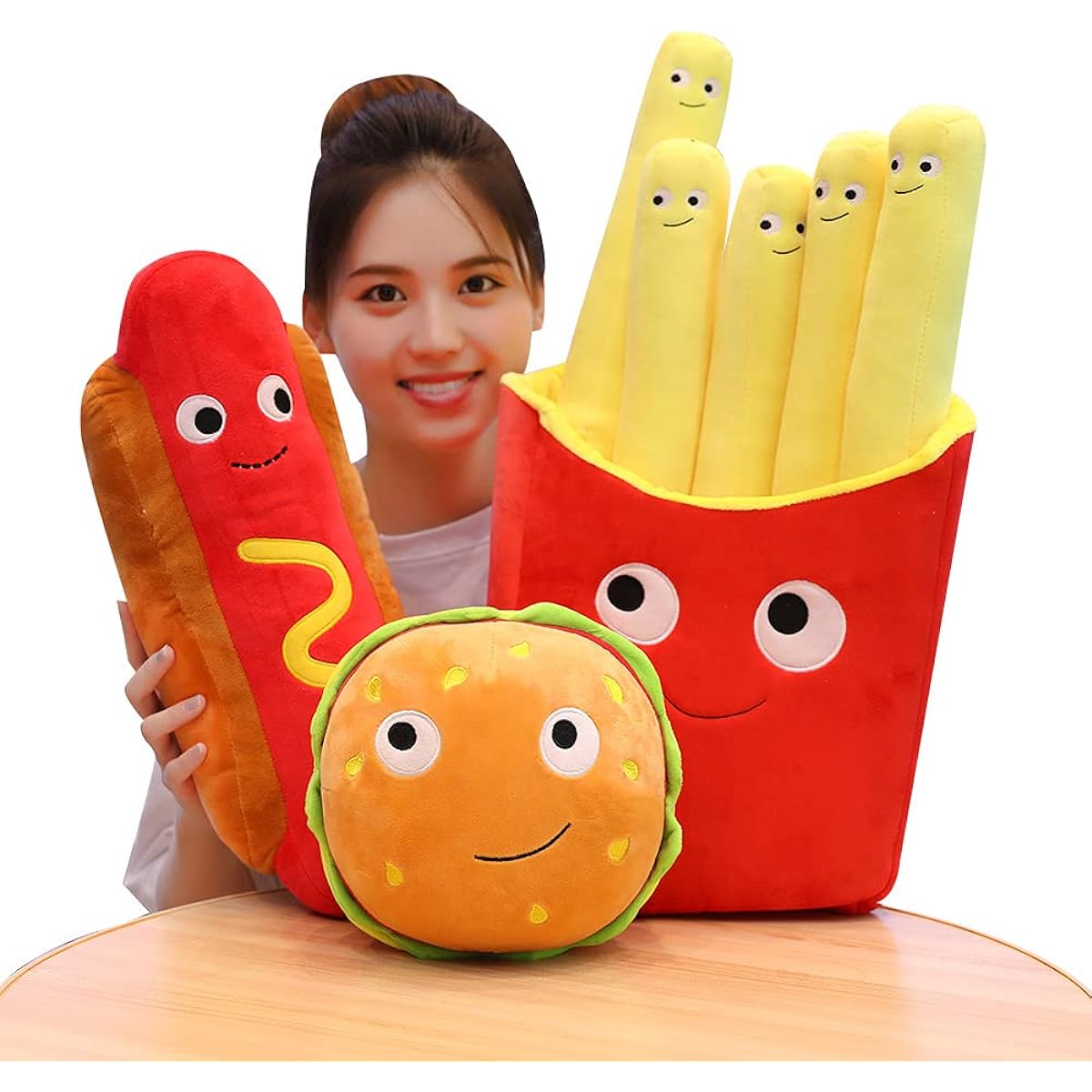 Seyomi Food Pillow Sausage Plush Pillow Cartoon Soft Toy Pillow for Kids 19.6 Inch
