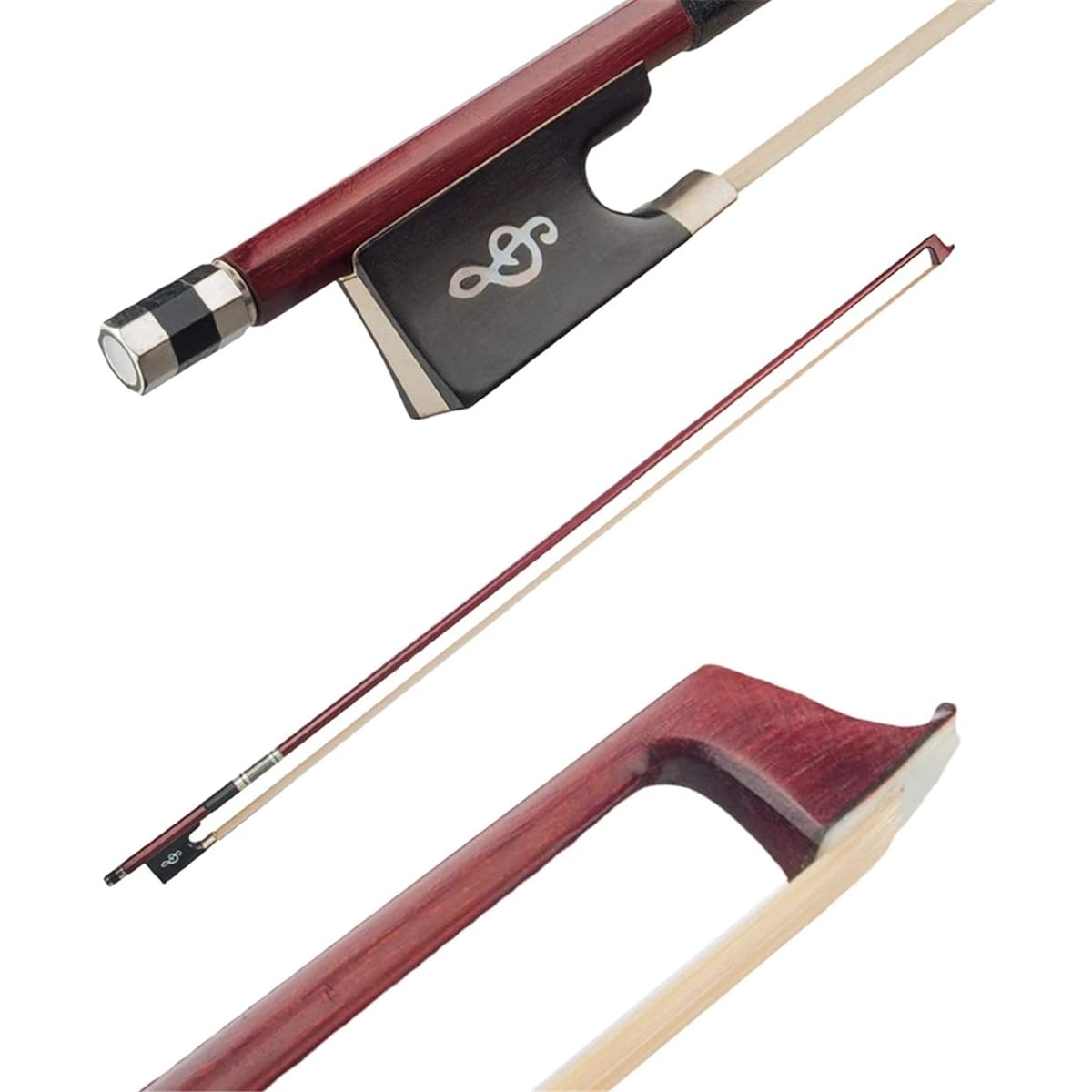 Violin Bow 4/4 Violin Fiddle Bow Wood Round Stick Frog Balanced Unique Design