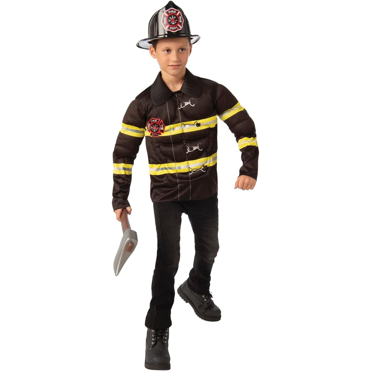 Rubies Firefighter Boys Kids Muscle Costume Medium 701092_M