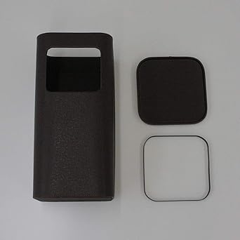Leather style side table & dust box brown