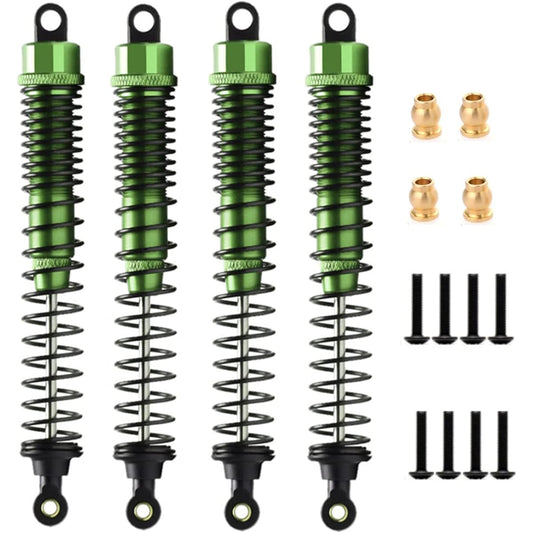 130mm RC Shock Absorber Damper Oil Adjustable Type for RC Car 1/10 Crawler Truck HPI HSP Losi Axial Tamiya Redcat Upgrade Parts 4pcs/Set (Green)