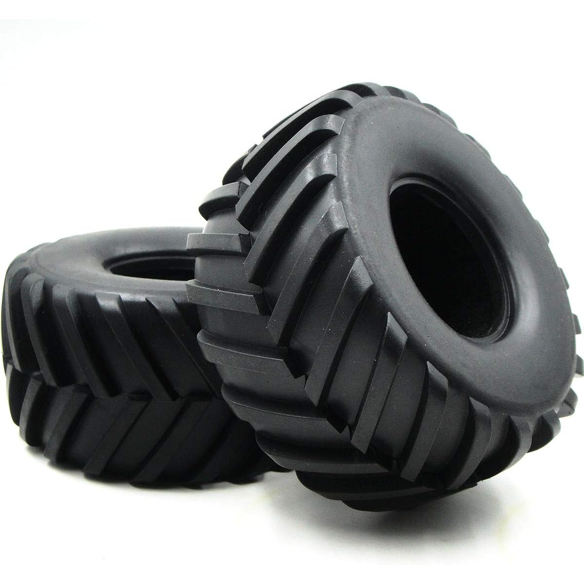 hobbysoul 130mm Height / 5.12" 2.2 Tires 60mm Width Tires for Traxxas TRX4 Axial Capra Wraith Redcat Gen8 Monster Tractor Truck Mud Crawler Terrain (2 Pack)