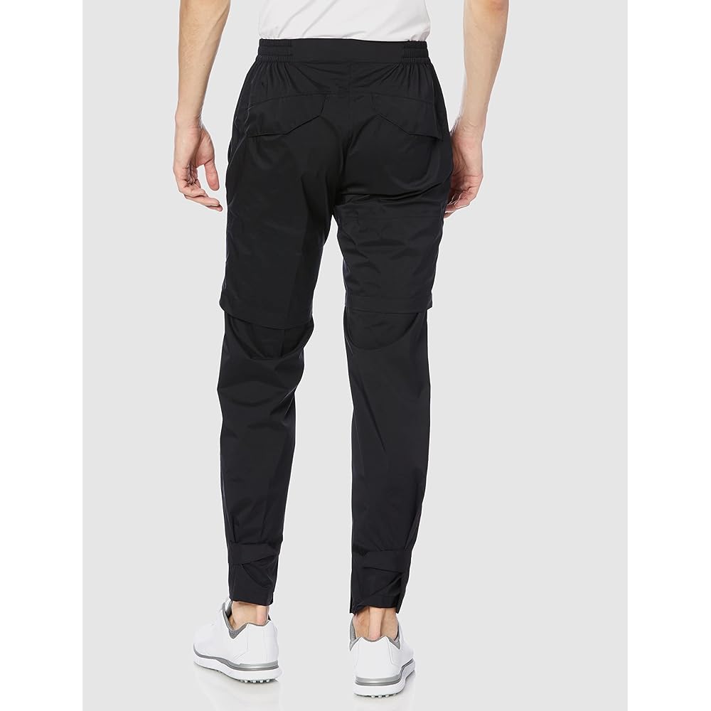 [DESCENTE GOLF] Rain Pants, Water Pressure Resistance 20,000mm, Breathable, Water Repellent, Adjustable Length, Stretch, Ventilation, Storage Bag Included, Rainy Weather, Black Golf DGMTJG00 Men's
