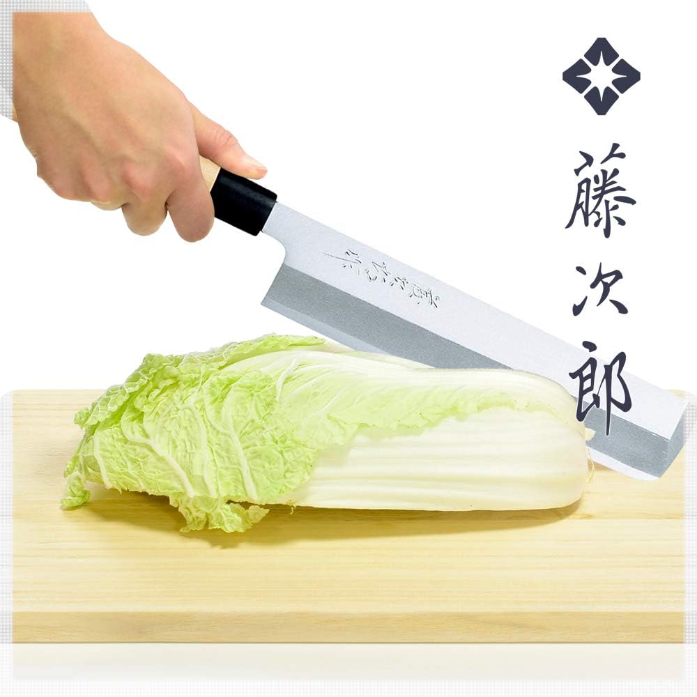 Tojiro Square Thin Blade 210mm Made in Japan Shirogami Steel Single Edge Kanto Style Japanese Knife for Vegetable Cooking such as Peeling Katsura, Julienne, and Chopping Shirogami Steel Resin Katsura Handle F-935