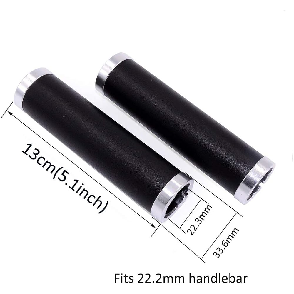 UPANBIKE Bike Grips 7/8" PU Handlebar Grips 22.2mm Bicycle Handlebar Grips with End Caps for Mountain Bikes Road Bikes Fixed Gear Bikes