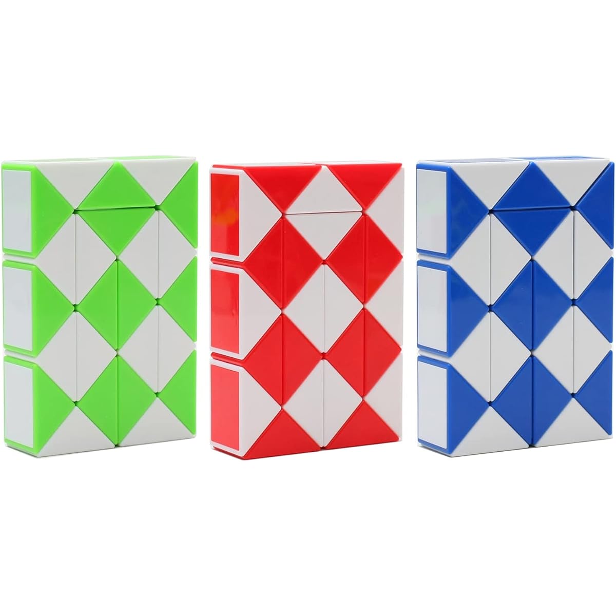 SHUYUE Snake Magic Speed Cube Speed Twist Brain Puzzle Cube Brain Teasing Toy for ADD ADHD Anxiety Autism Adults Children (Pack of 3)