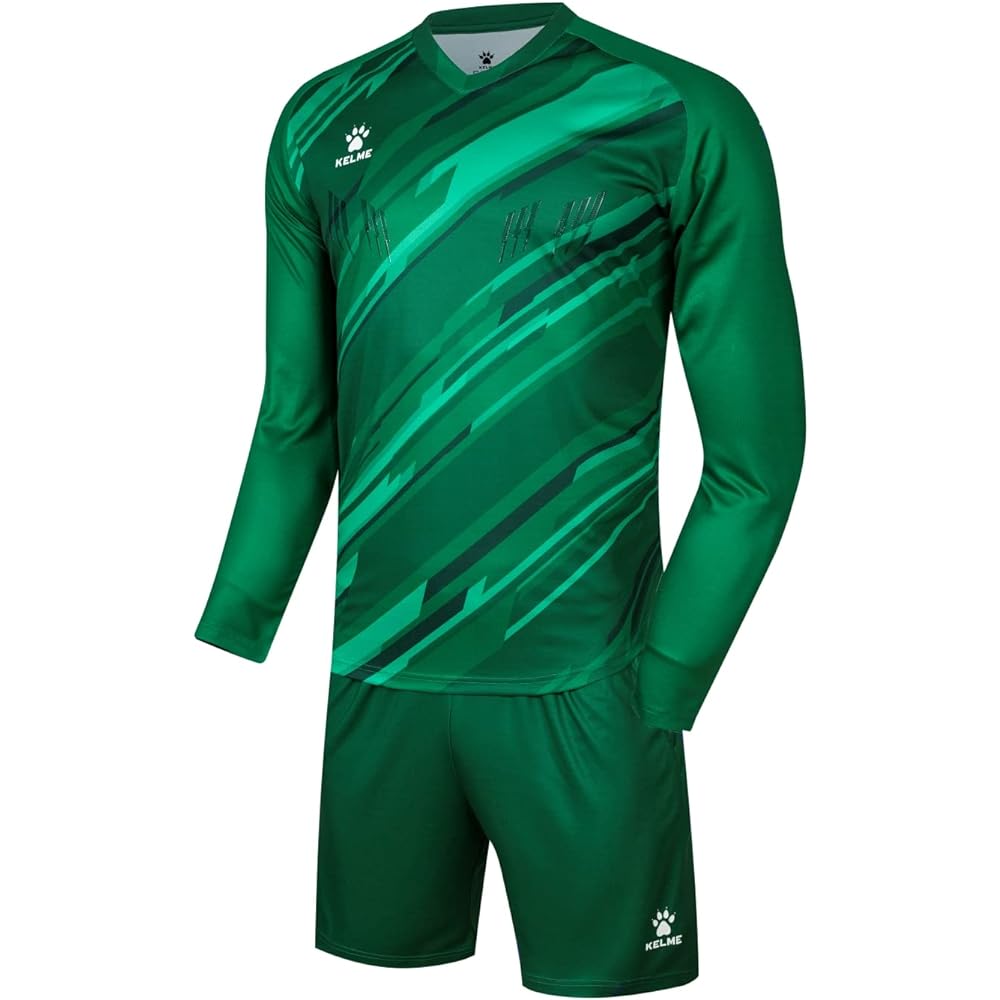 [Kelme] Keeper Wear Men's Top and Bottom Set Long Sleeve Keeper Shirt & Pants Soccer Goalkeeper Practice Wear Unisex Goalkeeper Jersey Pro Set