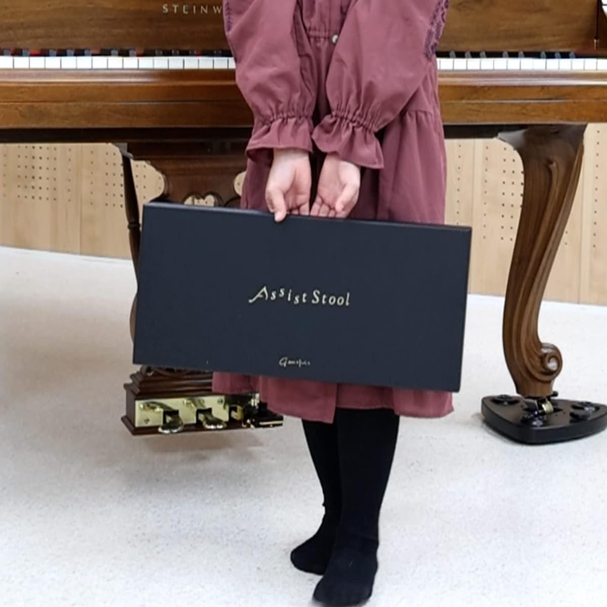 [Single Item] Genepis Assist Stool Standard Product Comprehensive Piano Service Piano Assistance (Walnut)
