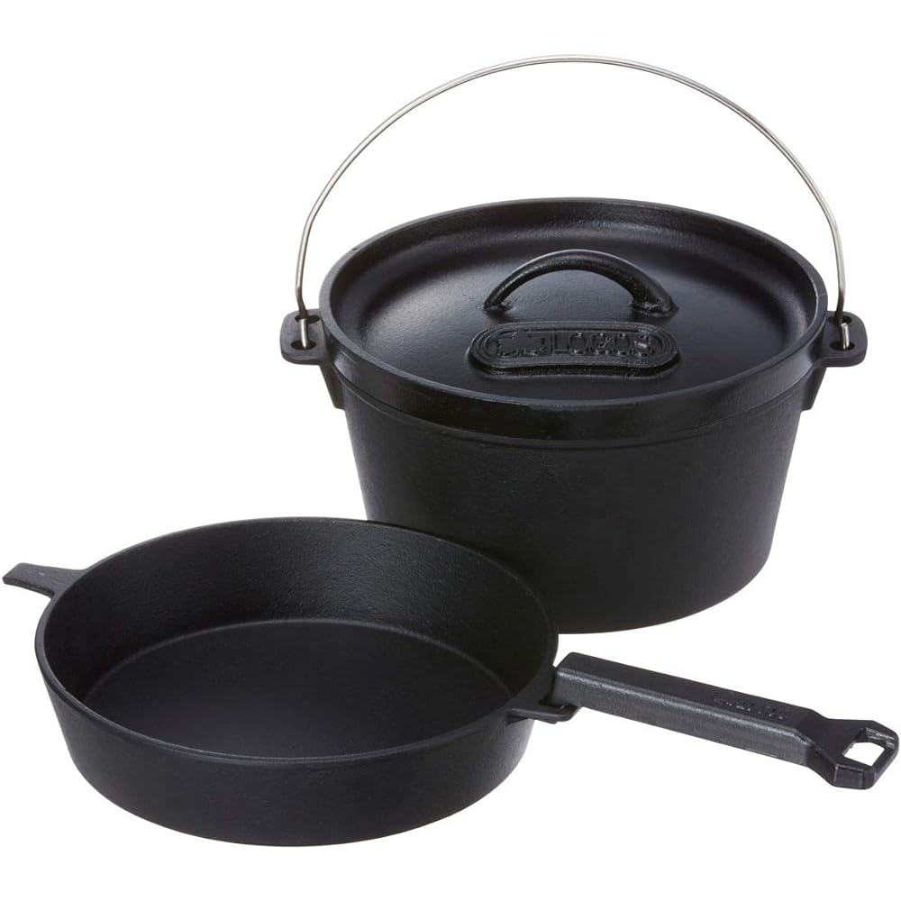 LOGOS Dutch Oven & Skillet 9inch (with bag) 81062237 Black