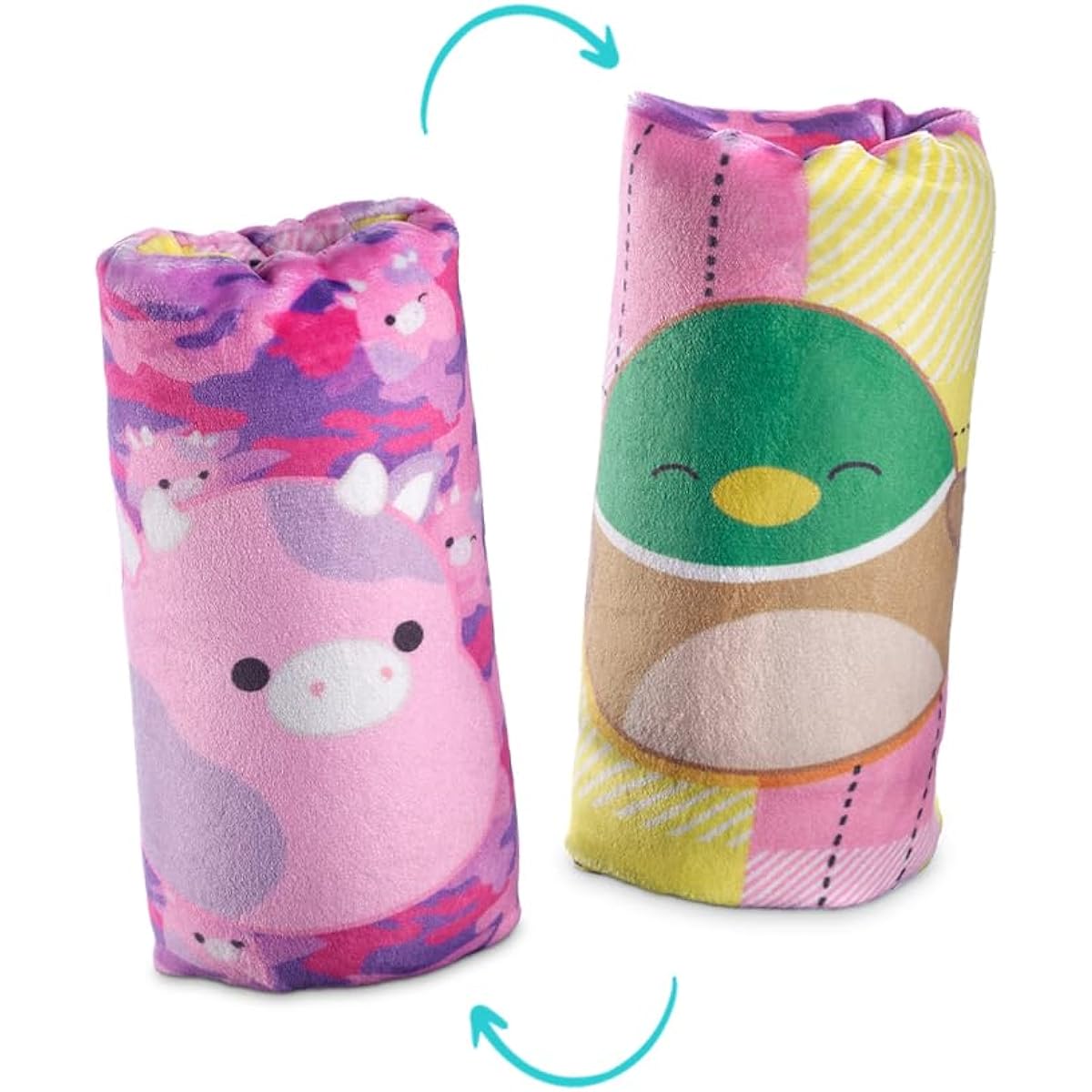 Top Trenz Squishmallow 2 Flippin' Cute Reversible Water Wigglers - Fun Sensory Toys with Patty the Cow and Avery the Duck - Perfect Party Favors (1 Reversible Wiggler)