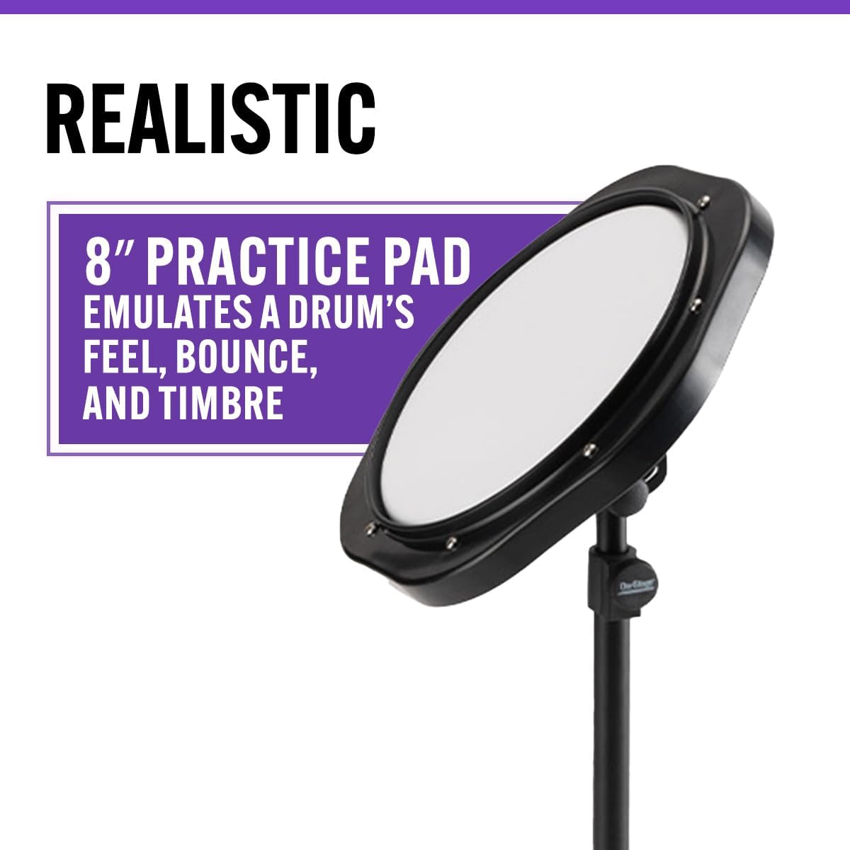 On Stage DFP5500 Drum Practice Pad with Stand & Bag