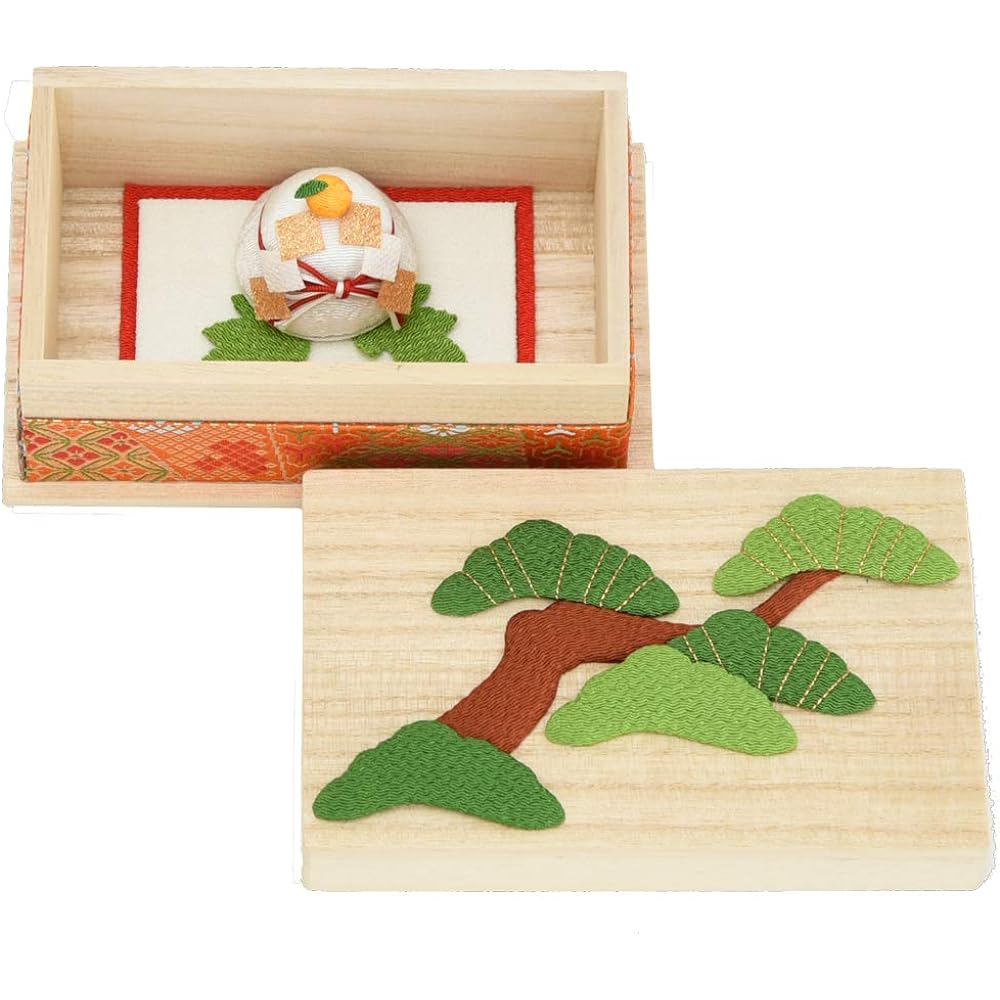 [Hasegawa of the Buddhist altar] Room ritual Seasonal decorations Crepe Seasonal Shitsurai Box New Year Crepe decorations