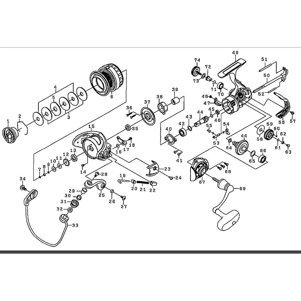 DAIWA Genuine Parts 16 BG 4000 Spool (2-6) Part Number 6 Part Code 128A71 00056292128A71