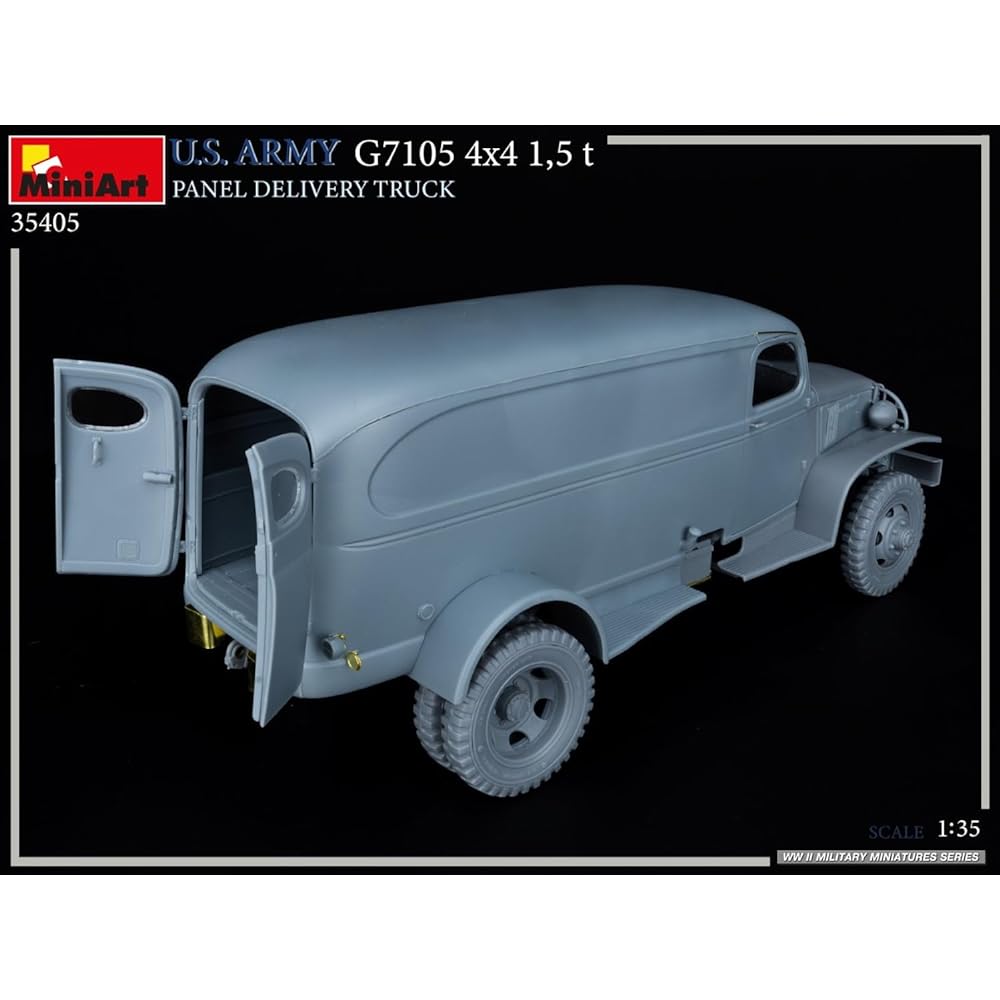 Miniart 1/35 American G7105 4x4 1.5 ton panel van plastic model MA35405