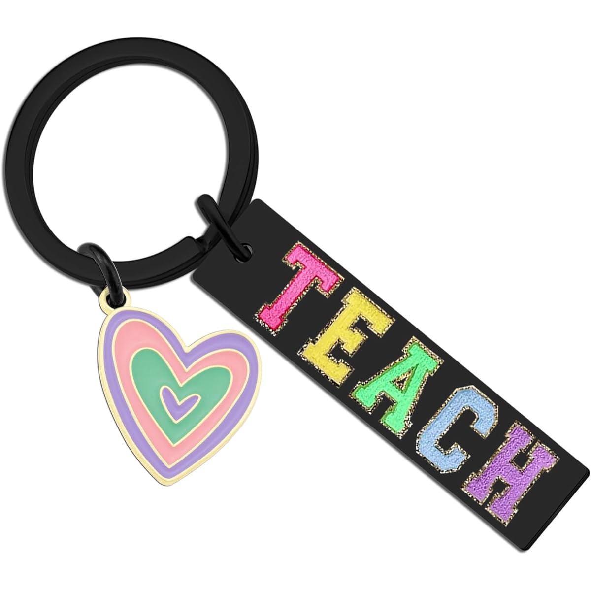Teacher Appreciation Gifts, Best Teacher Gifts for Christmas, Women, Student Gifts, Back to School Ideas, Little Teacher Gifts, Birthday, Cute Keychain, Multicolor, Small