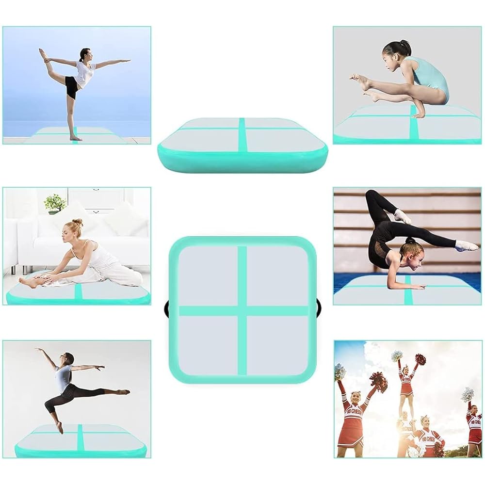 Air Roller Gymnastics Barrel Tumbling Mat Inflatable 60/75/90cm Air Spot Tumble Track Mat Back Bend Trainer with Electric Air Pump for Training/Yoga/Backflip/Home Use