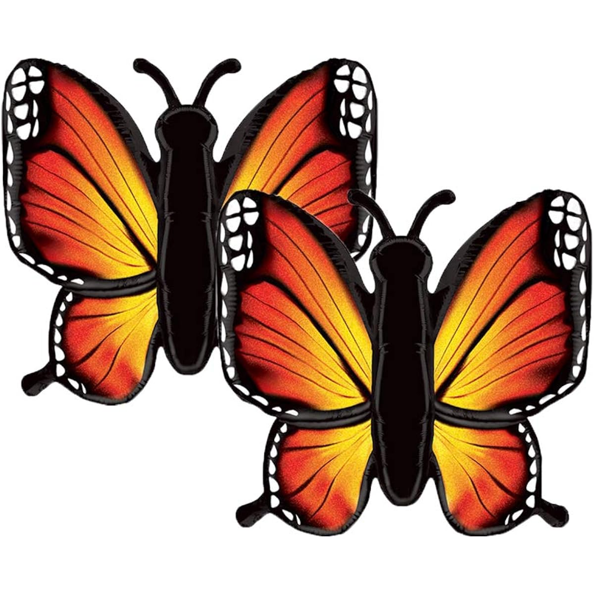 Orange Butterfly Jumbo Foil Party Balloons 46" Set of 2