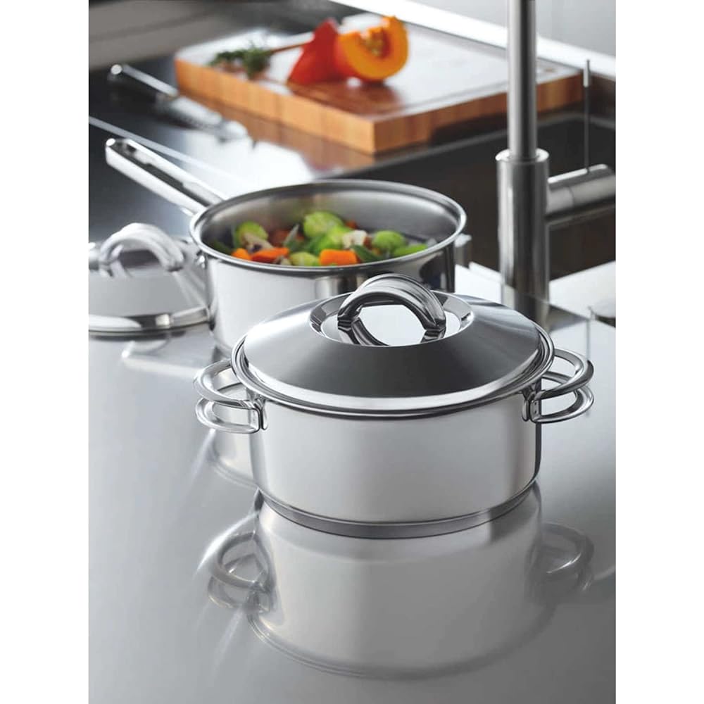 TRAMONTINA 18-10 Stainless Steel 3-Layered Two-handed Pot (Casserole) 20cm (2.5L) Solar