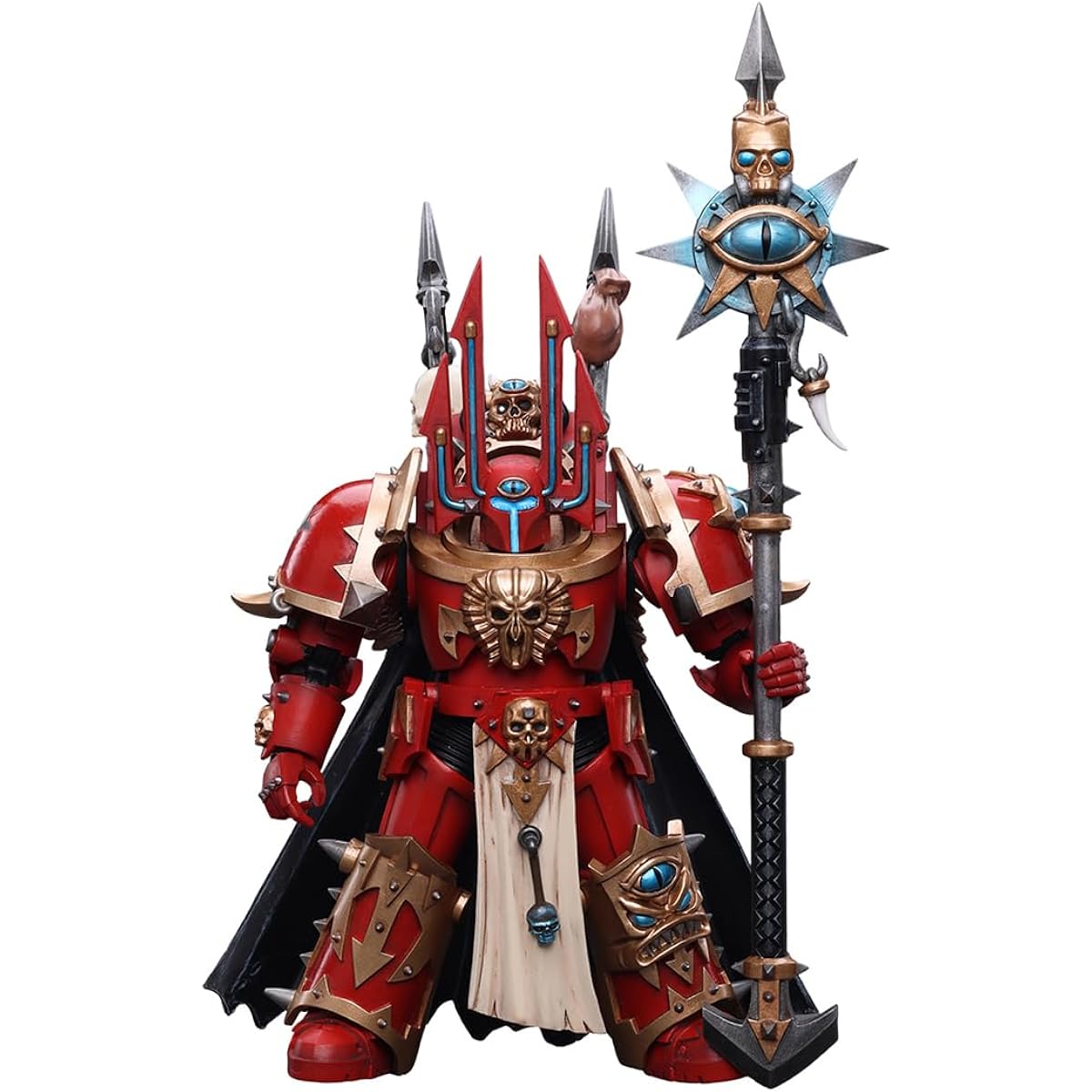 JoyToy Warhammer 40K Chaos Space Marines Crimson Slaughter Sorcerer Lord in Terminator Armor 1:18 Scale Figure