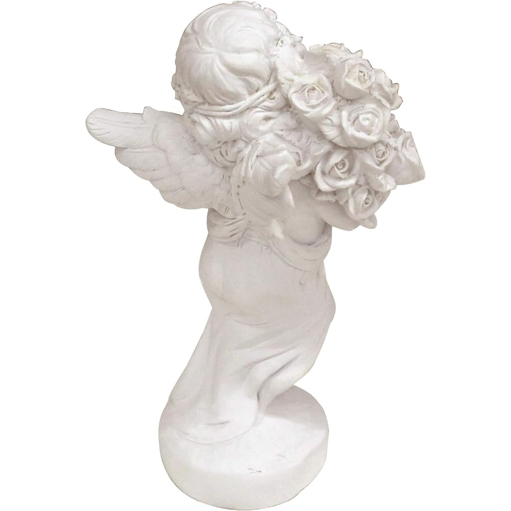 Angel holding a bouquet (large) white 0540507