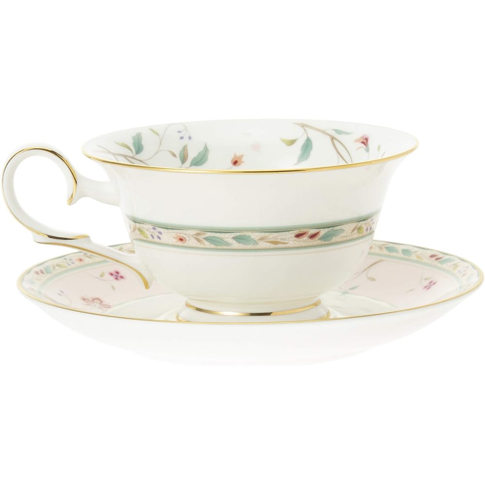 Noritake Cup & Saucer (color-changeable pair set) (for coffee and tea) 215cc Hanasara 2 guests Pink/Blue Bone China P50717A/4409-56
