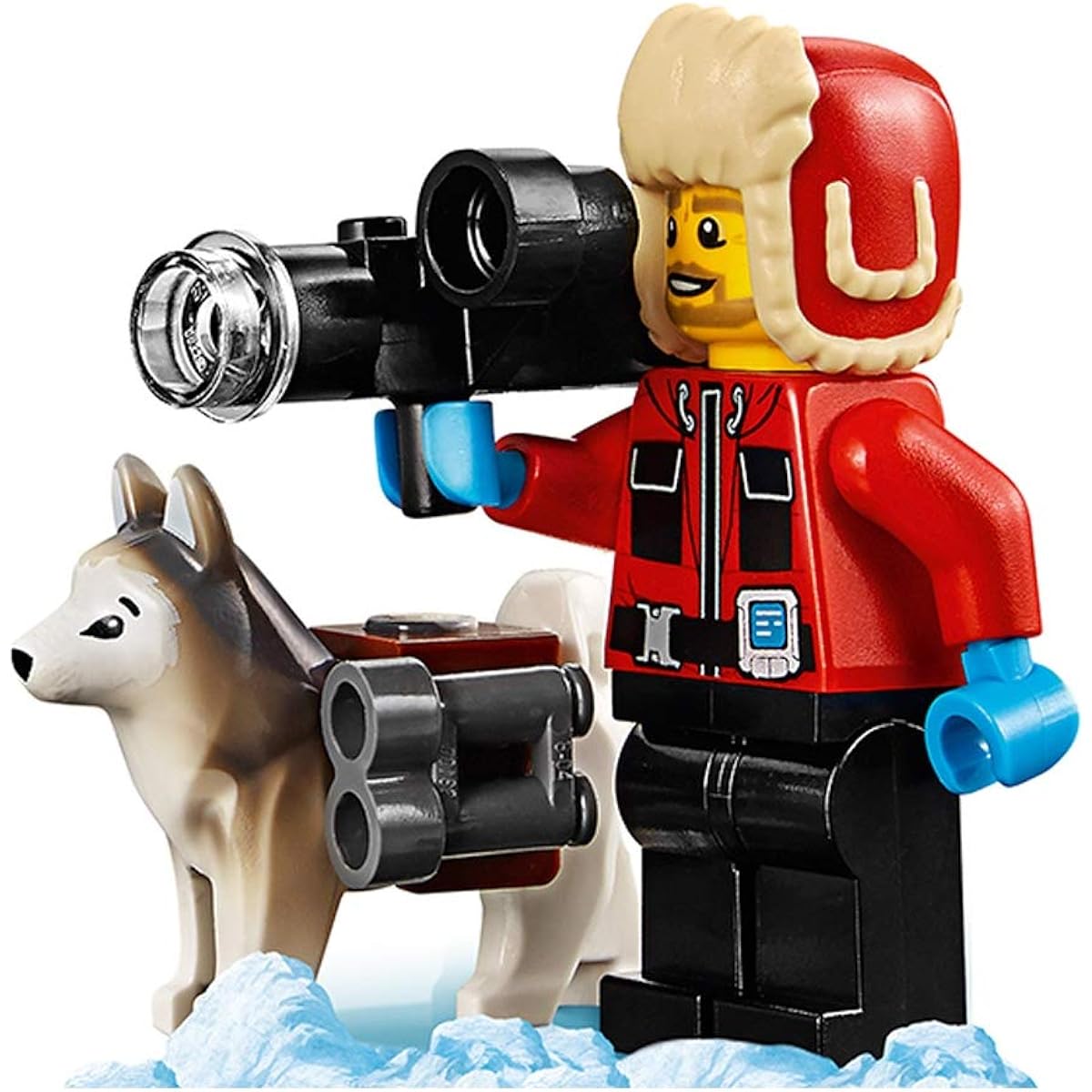 LEGO City Minifigure: Arctic Photographer / Biologist (Camera Husky) 60194