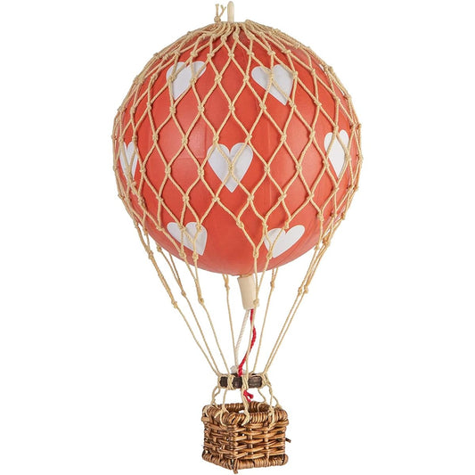 (Authentic Models) Authentic Models Floating The Skies Hot Air Balloon Replica Red Heart 3.25" Diameter