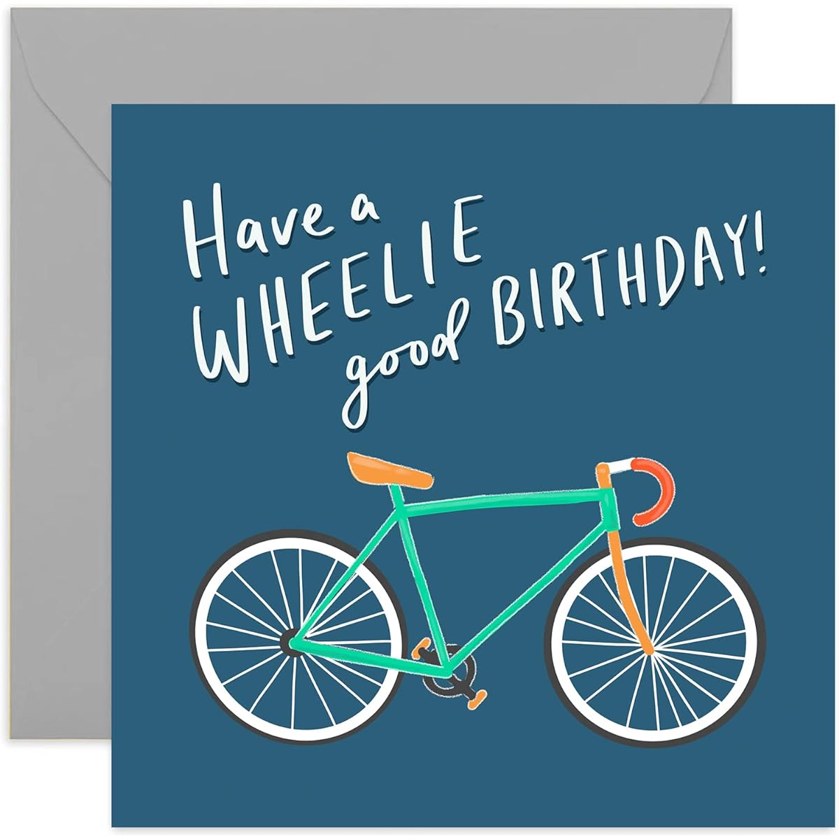 Old English Co. Cycling Birthday Card - Fun Road Bike Birthday Card for Cyclists | Humorous Joke Greeting Card for Cyclists | Blank Inside & Envelope Included (Cycling)