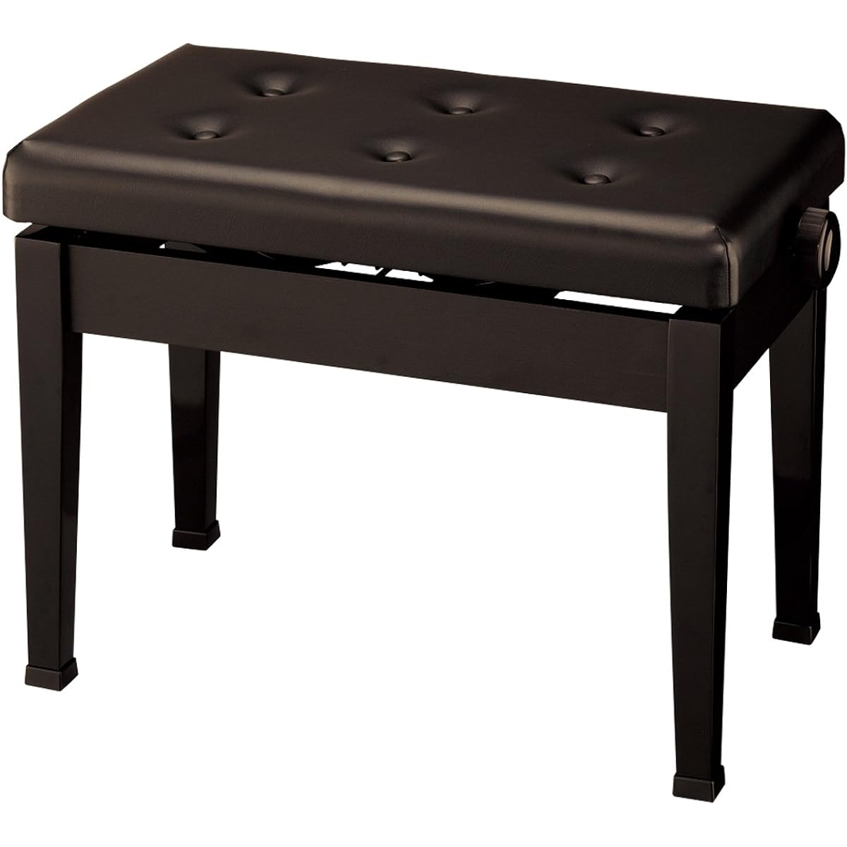 Alps Piano Bench Japanese Piano Chair (Height Adjustable Type) A-60 Black