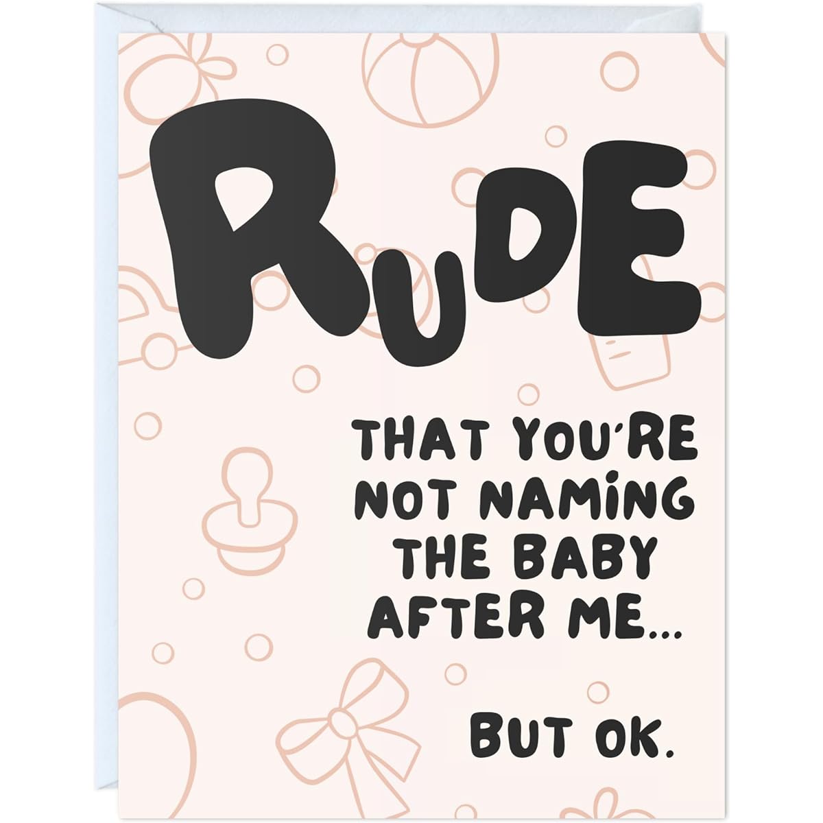 ALY LOU Funny Baby Cards Baby Shower Cards Congratulations Boy Girl Newborn Parents/New Parents/Newborn Greeting Cards (Sorry Not After Me)