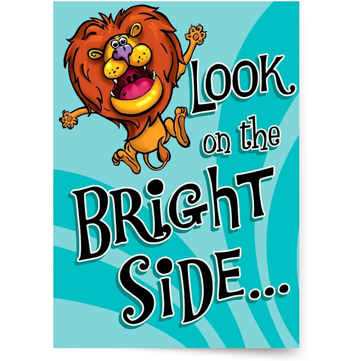 Designer Greetings Funny Side Up Funny Happy Birthday Cards, Bright Side (6 Cards with Envelopes)