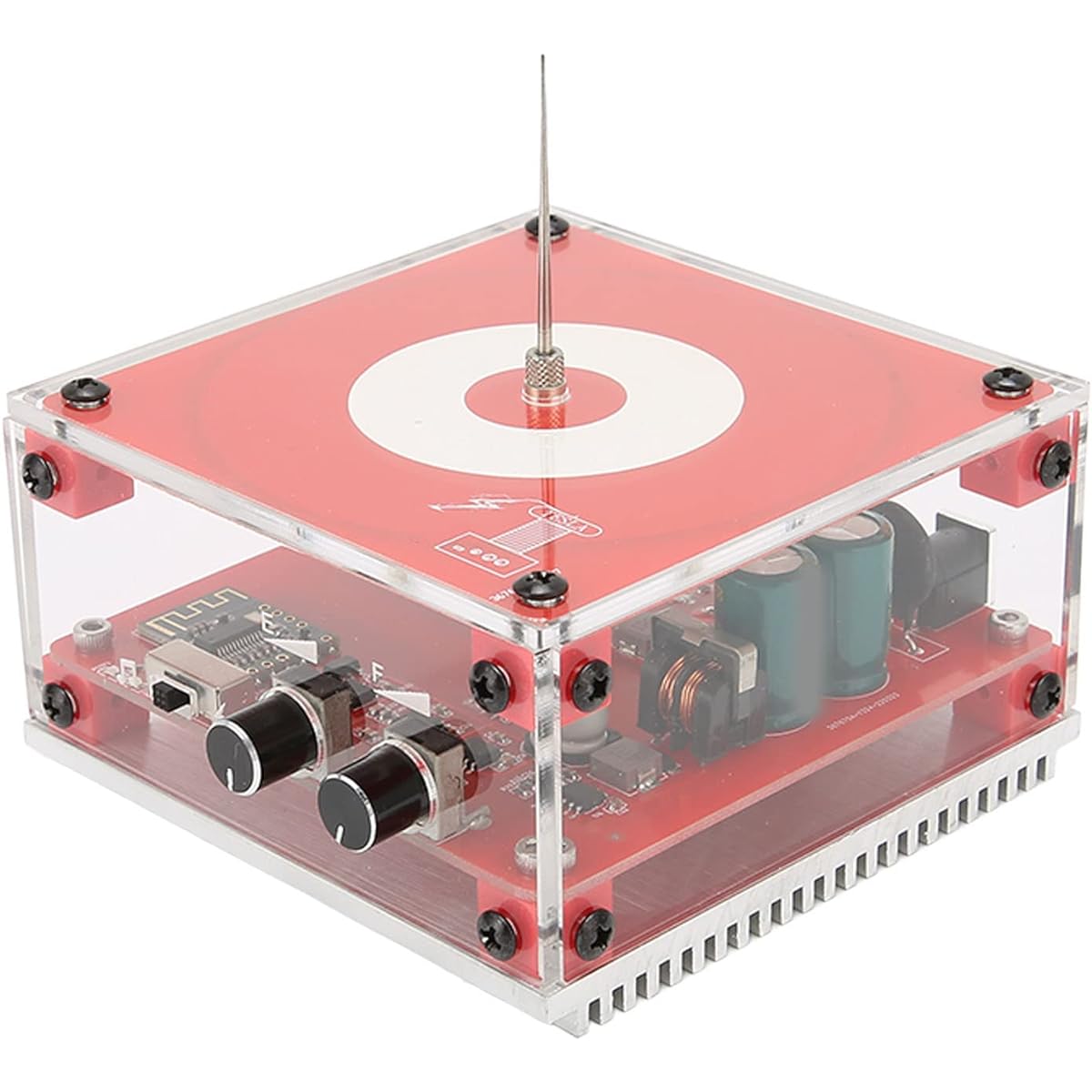 Bluetooth Music Tesla Coil Artificial Light Interesting Experimental Tabletop Toy for Physics Education Science Experiment 4"