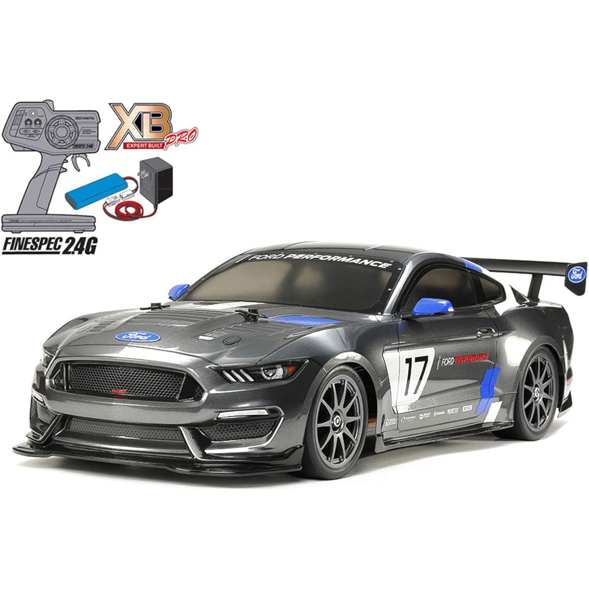 Tamiya 1/10 XB Series No.218 XB Ford Mustang GT4 (TT-02 chassis) Pre-painted completed model with radio control 57918