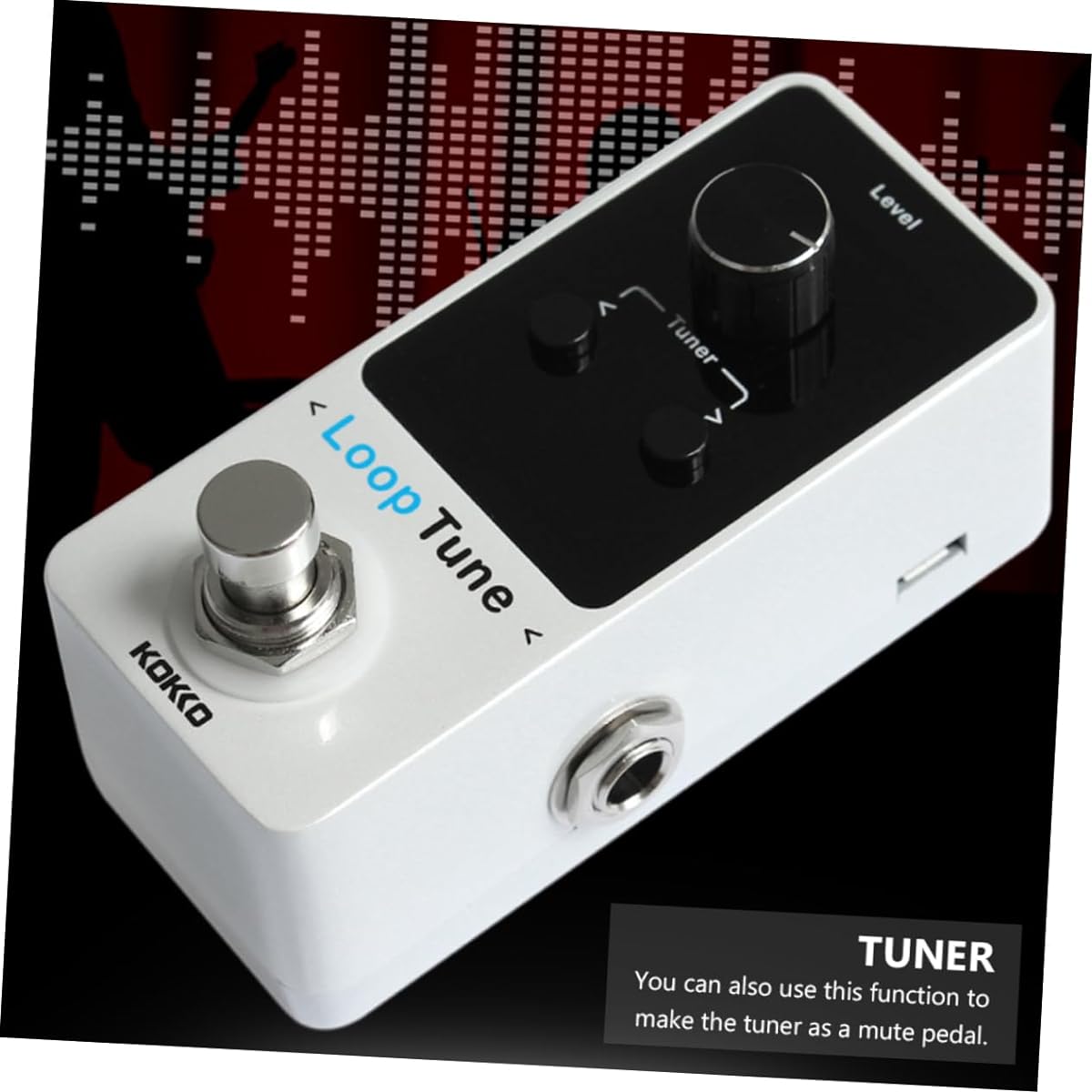 SWOOMEY Guitar Effects Single Block Effect Pedal Auto Pedal Tuner Guitar Looper Effect Pedal True Bypass Effect Pedal Automatic Musical Instrument White