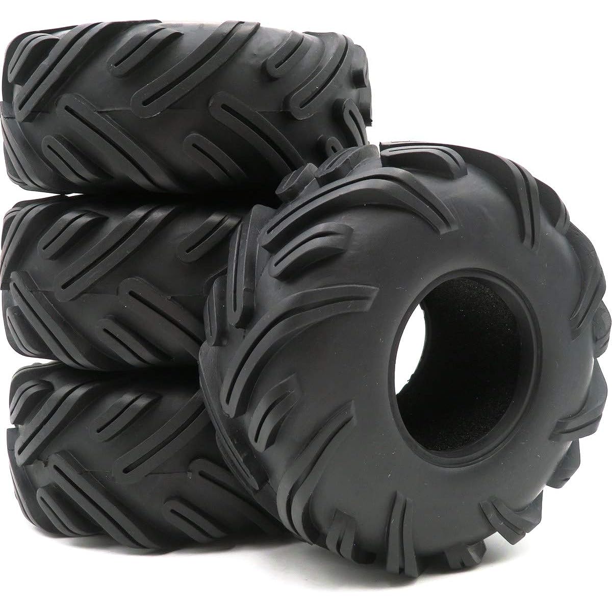 hobbysoul 4pcs RC 2.2 Crawler Mud Tires Sand Snow Badlands Tires 135mm Height Fits 2.2" Beadlock Wheel Rims